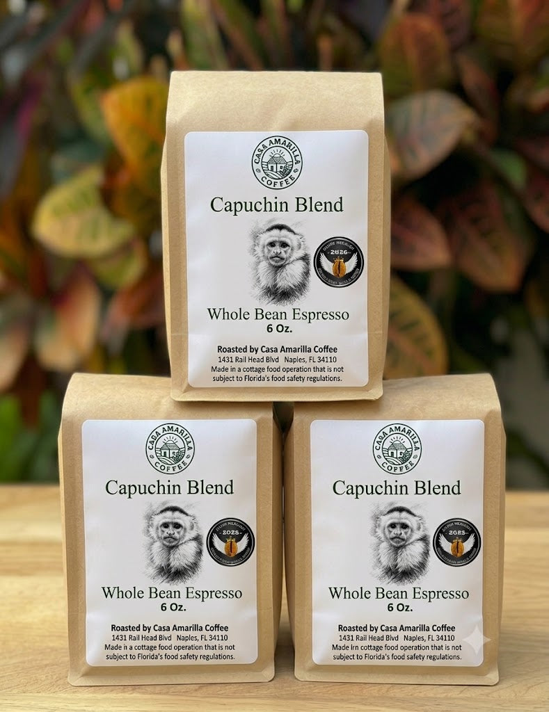 Capuchin Blend - Whole Bean Espresso Roasted Coffee 6 oz