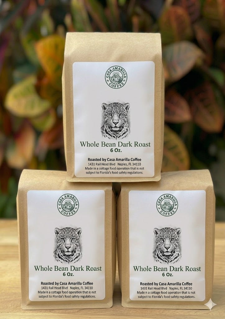 Jaguar Blend - Whole Bean Dark Roasted Coffee 6 oz